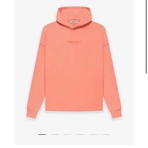 Essentials coral relaxed hoodie